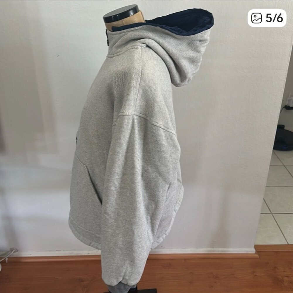 Adidas Mens L Reversible Pullover Vintage Hoodie Large READ
